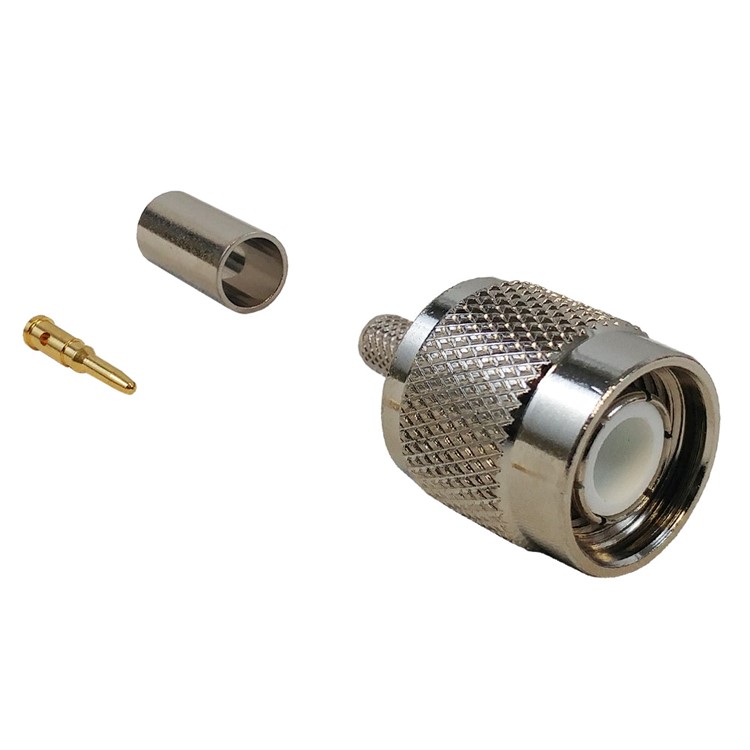 TNC Male Crimp Connector for RG58 (LLR-195) 50 Ohm