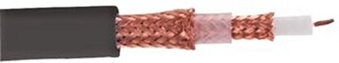 Belden 8232 Indoor/Outdoor RG59 Video Triax Broadcast Cable Shld/BC Solid 20AWG - Black