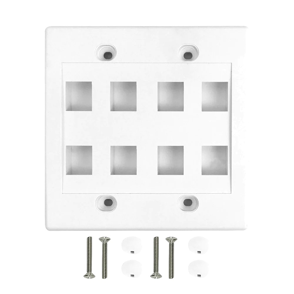 DECORA DOUBLE GANG 8 PORTS