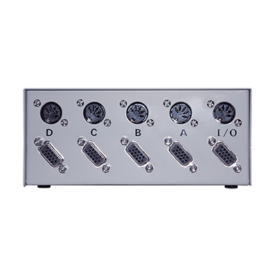 4-Way ABCD DIN-5 HD-15 Data Switch Box