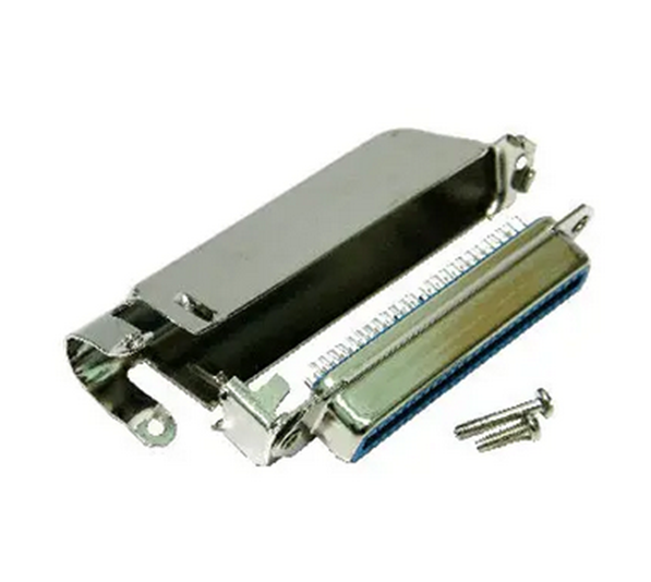 Telco 50 Female Solder 90 degree Metal Hood