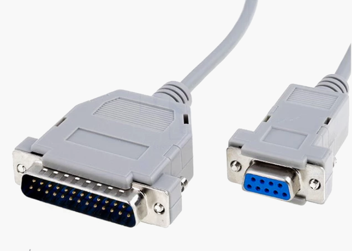 DB9 femelle vers DB25 mâle – Câble série de 6 pieds