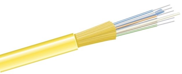 12-Fiber OS2, Tight Buffered, Riser, INDOOR Single-mode, Yellow