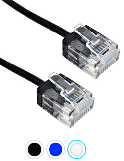 Câble de raccordement moulé CAT6A micro-fin (10 GIG) 32AWG Riser CMR