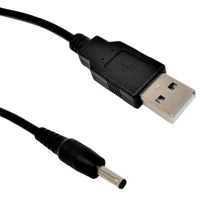USB A Male to 3.5mm x 1.35mm DC Plug Power Cable
