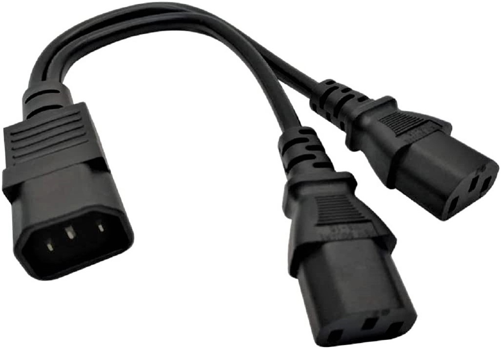 Power Splitter Cable IEC C14 to 2x IEC C13