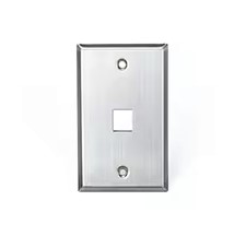 QuickPort Wallplate, Single Gang, Stainless Steel