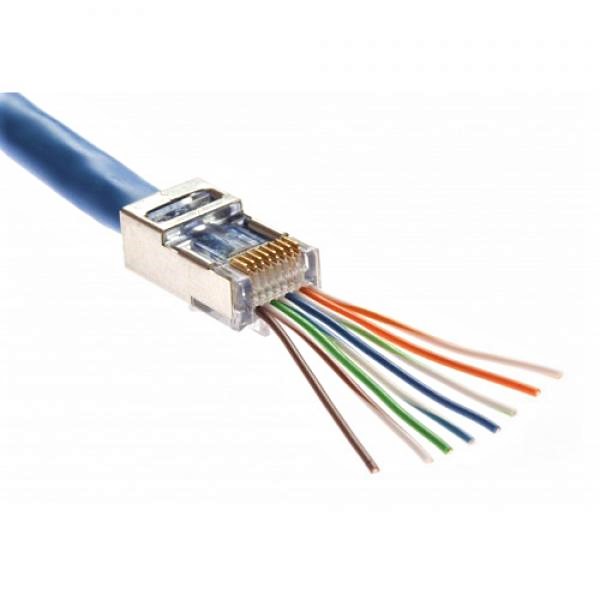 Connecteur blindé RJ45 CAT6 - Style PASS THROUGH