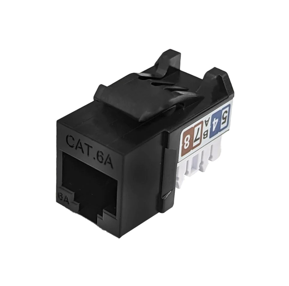 CAT6A Slim Profile Modular Jack, 110 Punch-Down