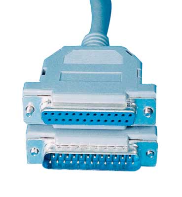 Câbles d'imprimante série, DB25 femelle vers DB25 mâle Configuration Non moulé