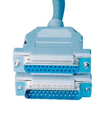 Serial Printer Cables, DB25 Female to DB25 Male Configuration F,  Non-Molded