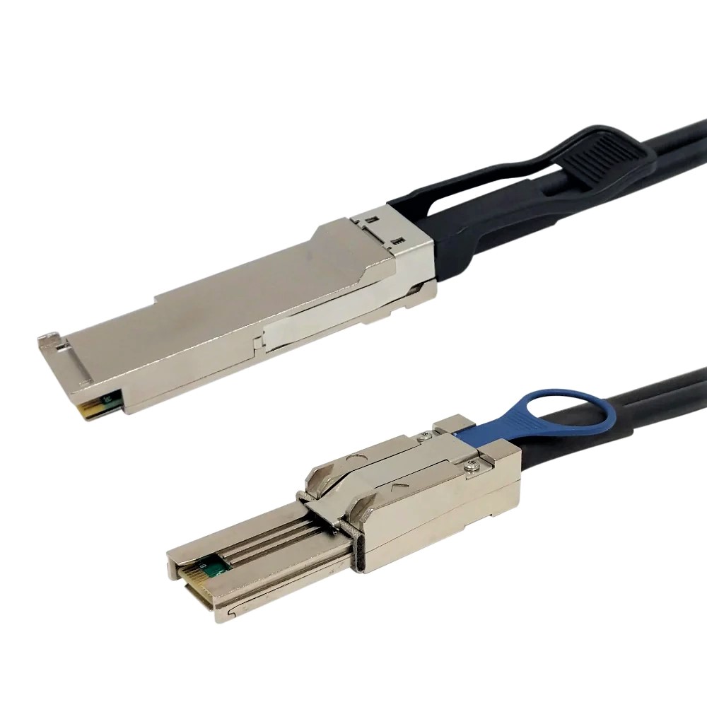 QSFP+ (SFF-8436) to External Mini-SAS (SFF-8088) Cable - Cisco Compatible