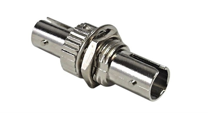 ST/ST Fiber Coupler F/F SM/MM Simplex Ceramic Bulkhead, Metal