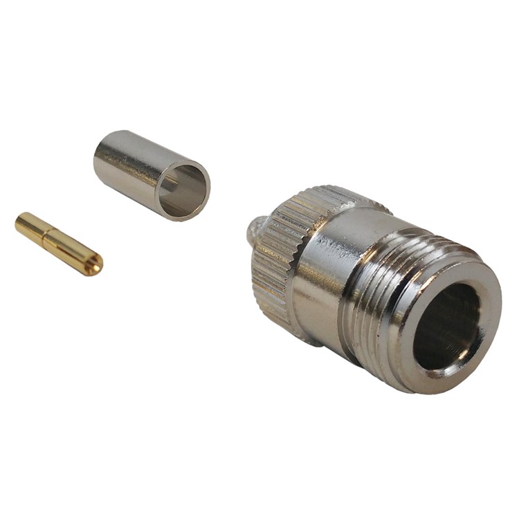 Connecteur à sertir femelle de type N pour RG8 (LMR-400) 50 Ohm