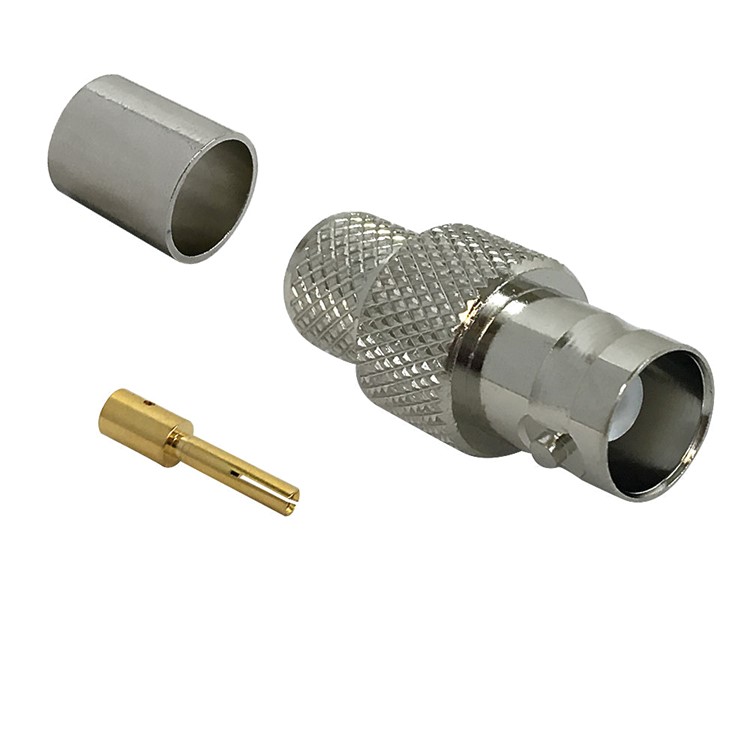 BNC Female Crimp Connector for RG8 (LLR-400) 50 Ohm