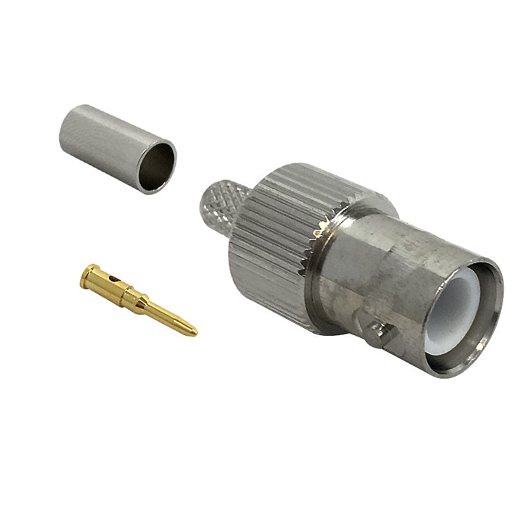 Connecteur à sertir femelle à polarité inversée BNC pour RG58 (LLR-195) 50 Ohm