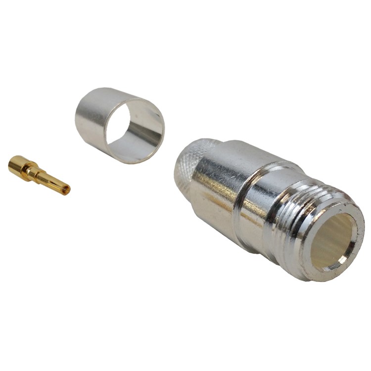 N-Type Female Crimp Connector for LLR-600 50 Ohm