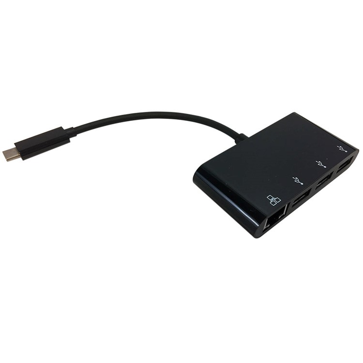 Adaptateur USB 3.1 Type C vers 3x USB A 3.0 et 1 Gigabit Ethernet