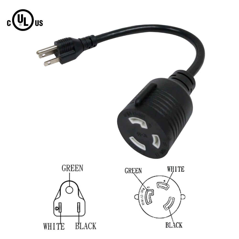 Câble d'alimentation NEMA 5-15P vers NEMA L5-30R - 14AWG