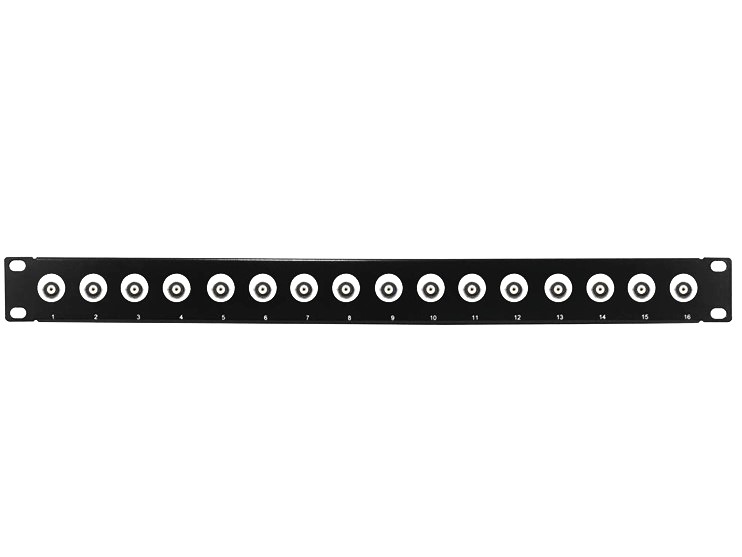 BNC 75 Ohm 12GHz HD-SDI Patch Panel - 16 & 32 Ports 1U & 2U
