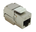 RJ45 Cat6a Shielded Slim Jack, 110 Punch/Tool-Less  - Stainless Steel