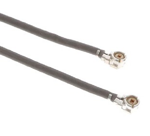 U.FL-2LPHF6-066N1-A-150, RF / Coaxial Cable Assembly, 5.9 ", 150 mm, 1.32mm, U.FL Right Angle Plug, U.FL Right Angle Plug