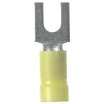 PV10-6F, #6 Stud Spade Terminal, vinyl insulated, funnel entry, 14-10AWG Yellow, panduit