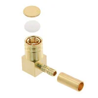 1060412-1, TE Connectivity, Connector Plug, Female Socket 50 Ohms Free Hanging (In-Line), Right Angle Solder, SMB