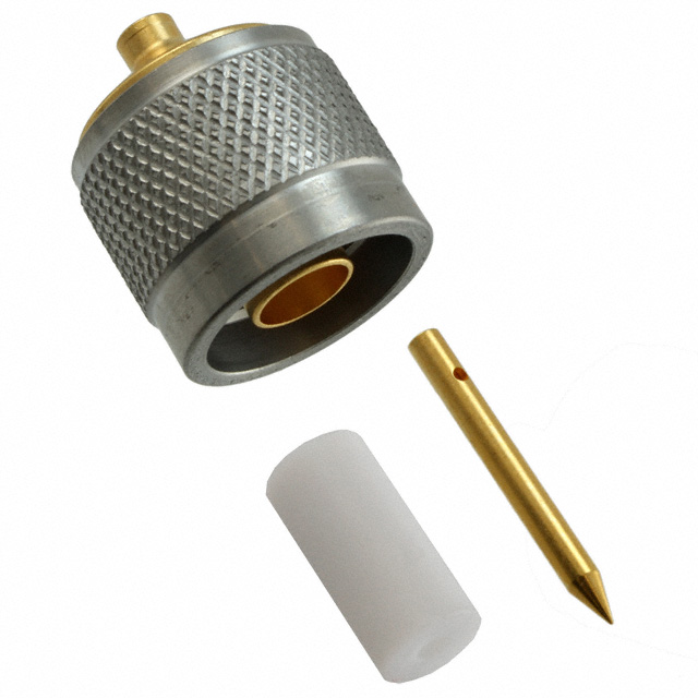 1057088-1, N Type Connector Plug, Male Pin 50 Ohms Free Hanging (In-Line) Solder, TE Connectivity
