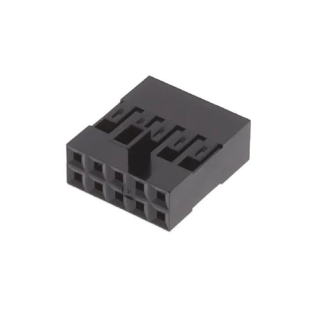 65846-010LF, 10 Position Rectangular Housing Connector Receptacle Black 0.100" (2.54mm), Amphenol
