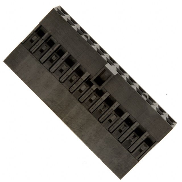 65846-001LF, 24 Position Rectangular Housing Connector Receptacle Black 0.100" (2.54mm) MOLEX