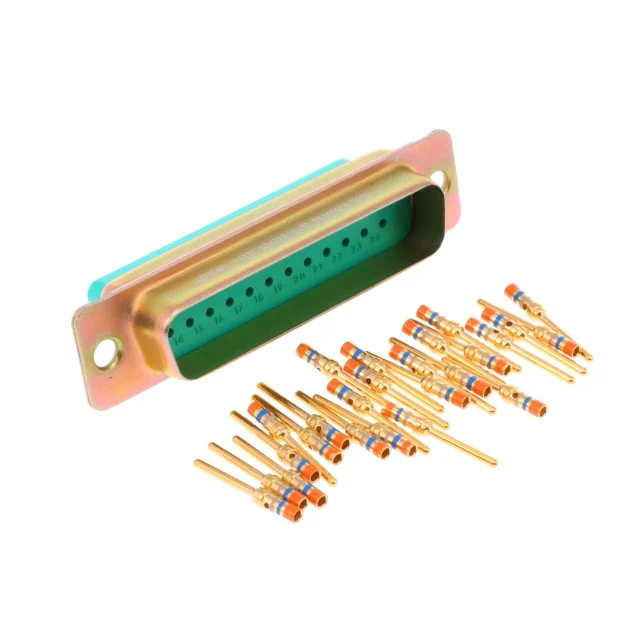 Amphenol M24308/4-3F Conn D-Sub PIN 25 POS 1.38mm Crimp ST Panel Mount (includes 25 pins #M39029/64-369)