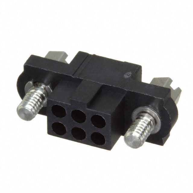 M80-4180698, 6 Position Rectangular Housing Connector Receptacle Black 0.079" (2.00mm)