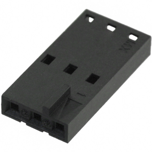 50-57-9203, 3 Position Rectangular Housing Connector Receptacle Black 0.100" (2.54mm), MOLEX