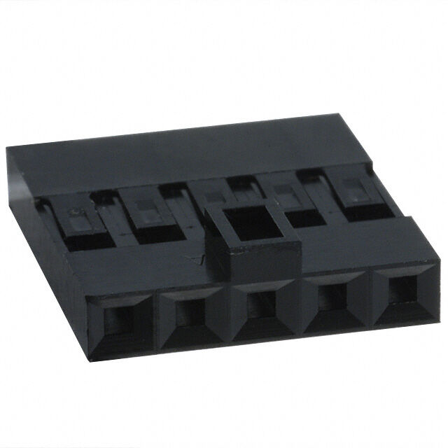 78211-005LF, 5 Position Rectangular Housing Connector Receptacle Black 0.100" (2.54mm), Amphenol ICC (FCI)