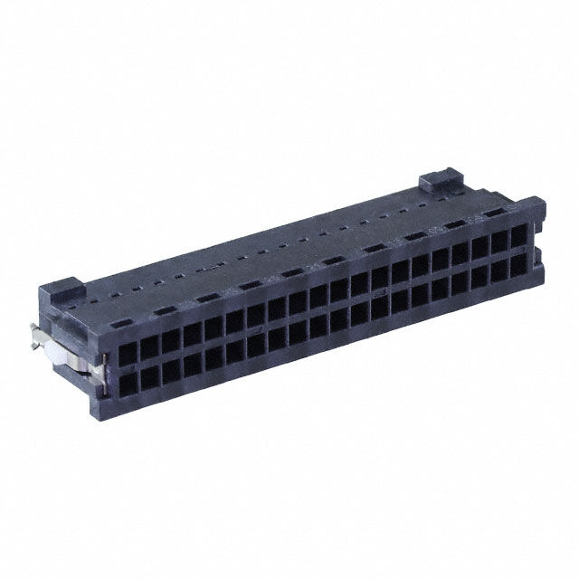 ISD2-20-D-M, 40 Position Rectangular Housing Connector Black 0.079" (2.00mm), SAMTEC