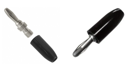 108-0303-001, Banana Plug Connector Standard Banana Solderless Black, Cinch Connectivity Solutions Johnson