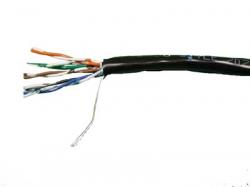 STP-5P-24B, 5 Pair CAT5E, 24AWG Stranded Foil Shield Black (price per foot