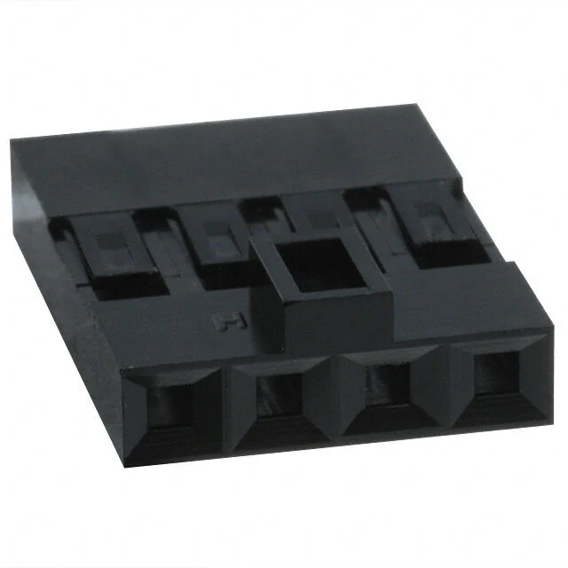 78211-004LF, 4 Position Rectangular Housing Connector Receptacle Black 0.100" (2.54mm), Amphenol ICC (FCI)