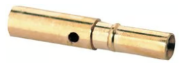 M80-0130005, Female Receptacle 24-28 AWG Straight Signal Crimp Contact, loose, Gold