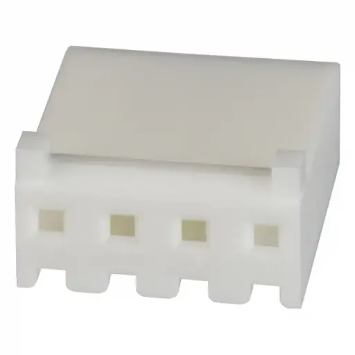 [ZAM-770849-4] AMP 4 Position Rectangular Housing Connector Receptacle Natural 0.156" (3.96mm) 770849-4, TE Connectivity