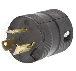 [ZHU-L615P] Hubbell Twist-Lock®, L6-15P Male Plug, 15A 250V, 2-Pole 3-Wire Grounding, Screw Terminal, Black