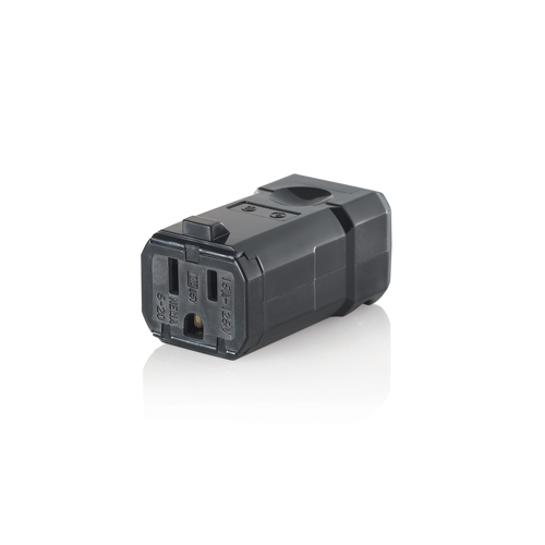 [ZLV-5259BK] 5-15R,15A, 125V, BLACK, IND. GRADE