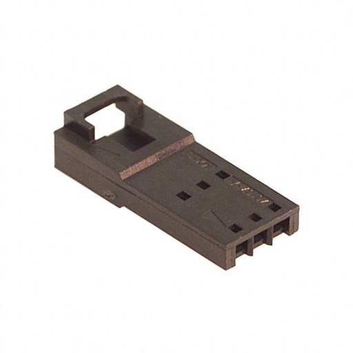 [ZMX-70107-0002] 70107-0002, 3 Position Rectangular Housing Connector Plug Black 0.100" (2.54mm) MOLEX