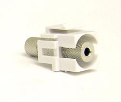 [WPIN-35MM] 3.5mm Female to Female Stereo Keystone WRaw materials Plate Insert - White