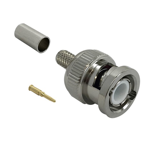 [BNC-1AC] Connecteur BNC mâle à sertir pour RG58 (LMR-195) 50 Ohm
