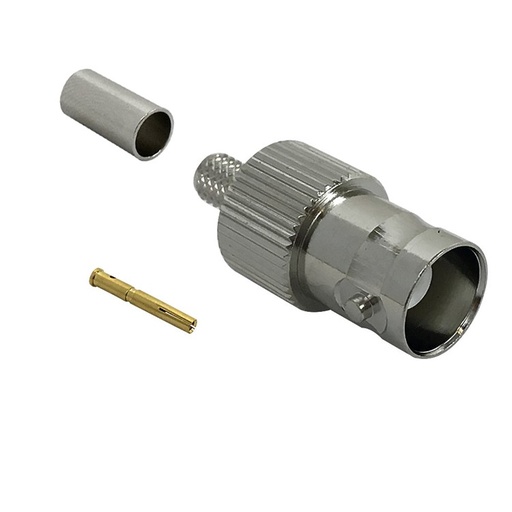 [BNC-1FAC] Connecteur à sertir femelle BNC pour RG58 (LMR-195) 50 Ohm