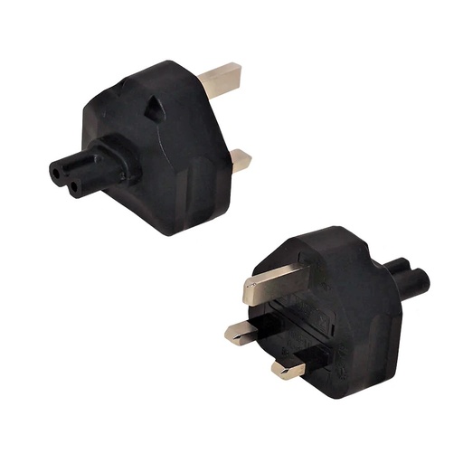 [PCA-UK/C7-A] Adaptateur CA, avec prises UK BS1363 mâle à C7