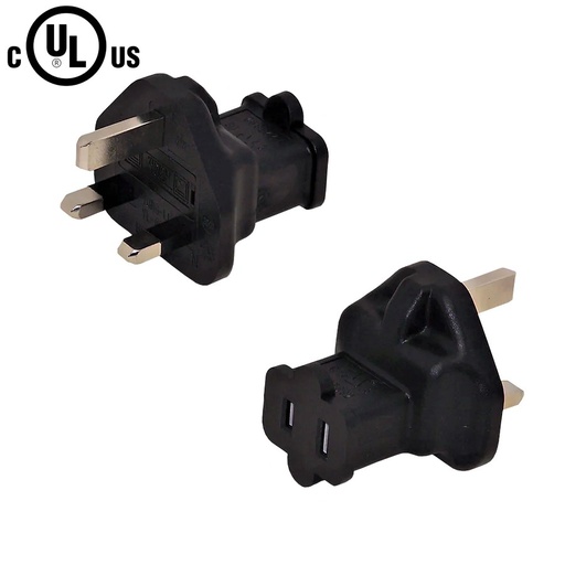 [PCA-UK/115R-A] BS1363 (UK) Male to NEMA 1-15R