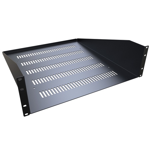 [TR-MSL-B] 3U Rack Mount Vented Shelf 19" X 20" Black
